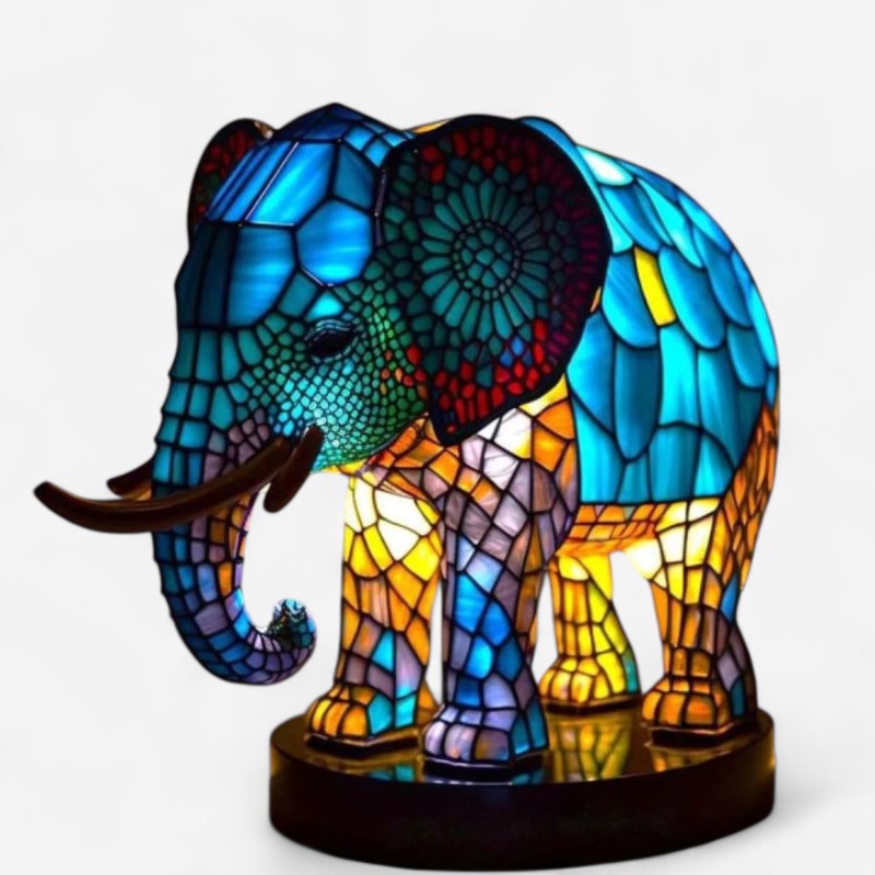 GlowCritter – Bordlampe med dyr og 3D regnbuedesign