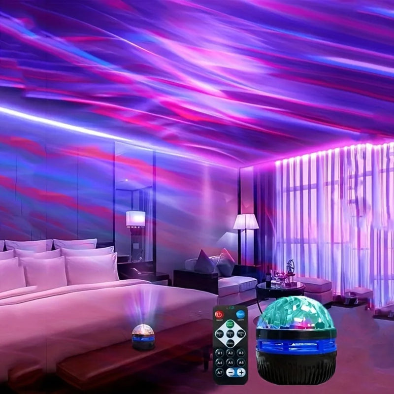 Auroralight – Nordlys Projektor Bordlampe med Musikstyring og Fjernbetjening