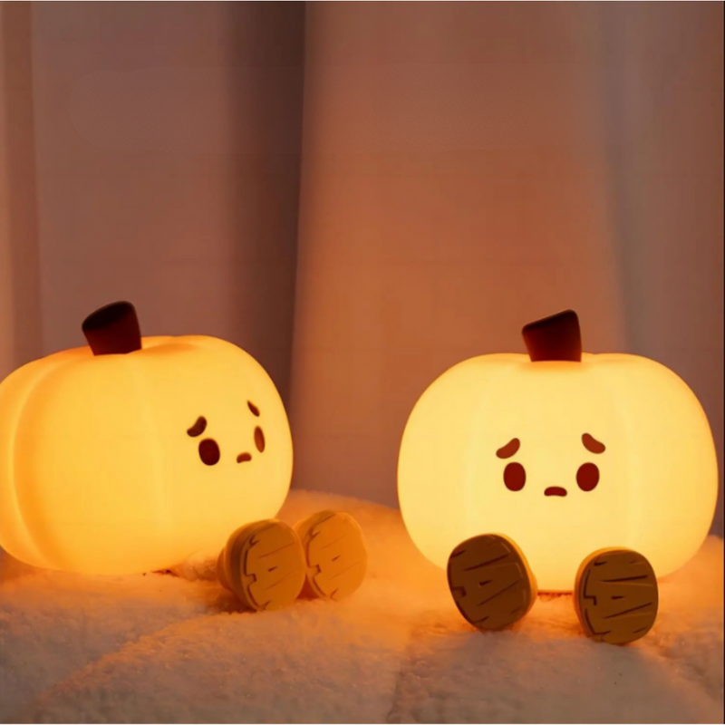 PumpkinGlow – Græskarformet LED-natlampe med justerbar lysstyrke