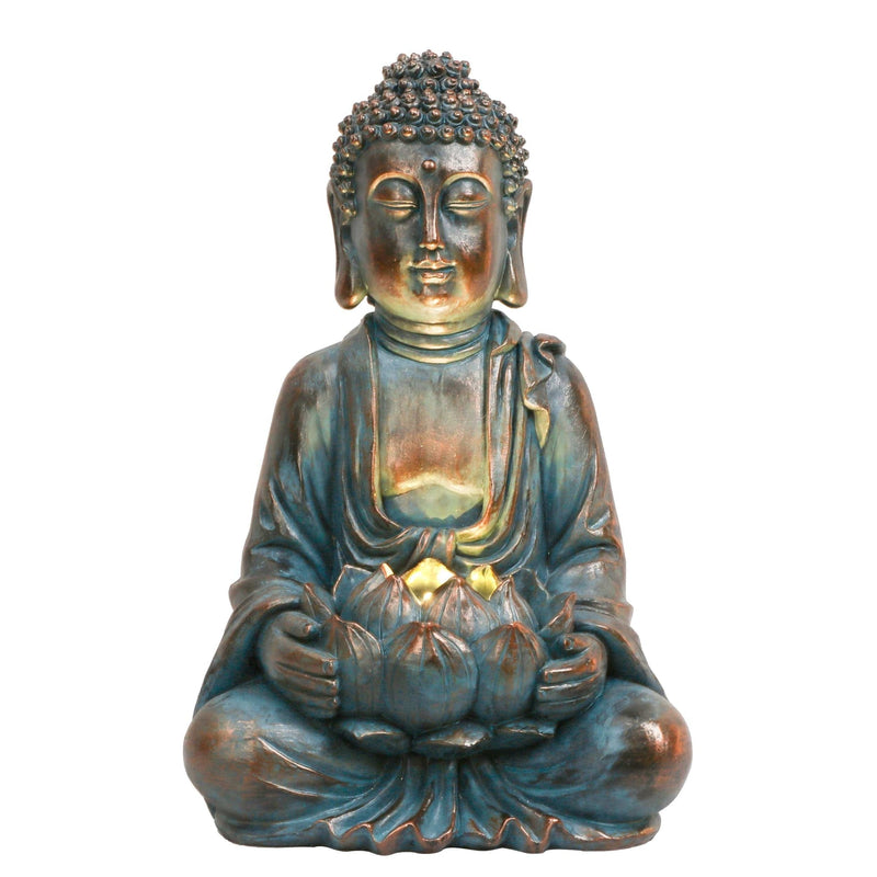 ZenGlow - Solcelledrevet Buddha-havefigur med beroligende natlys