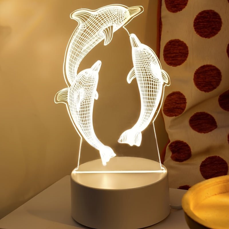 SeaeLume - Stilfuld 3D-illusionslampe med moderne geometrisk lyseffekt