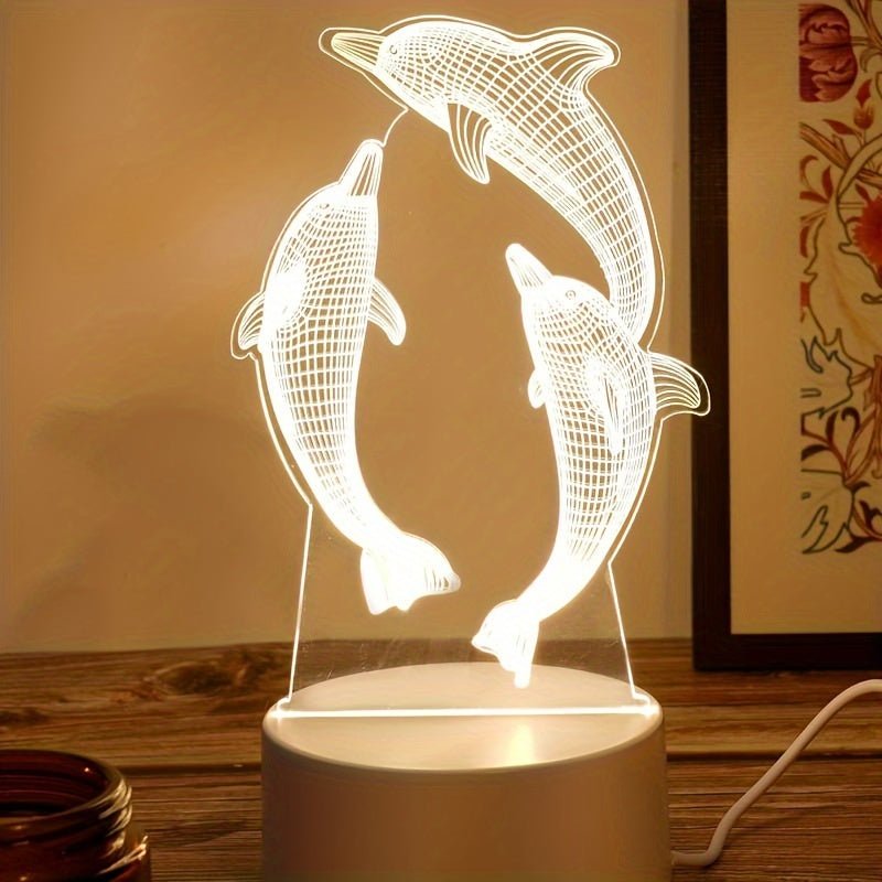 SeaeLume - Stilfuld 3D-illusionslampe med moderne geometrisk lyseffekt