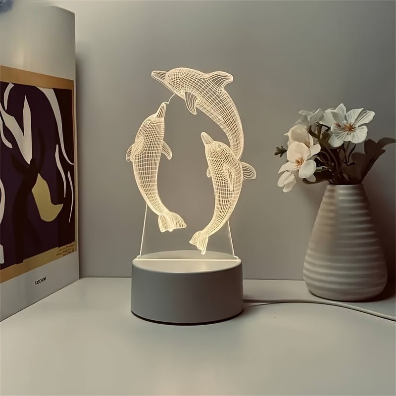 SeaeLume - Stilfuld 3D-illusionslampe med moderne geometrisk lyseffekt