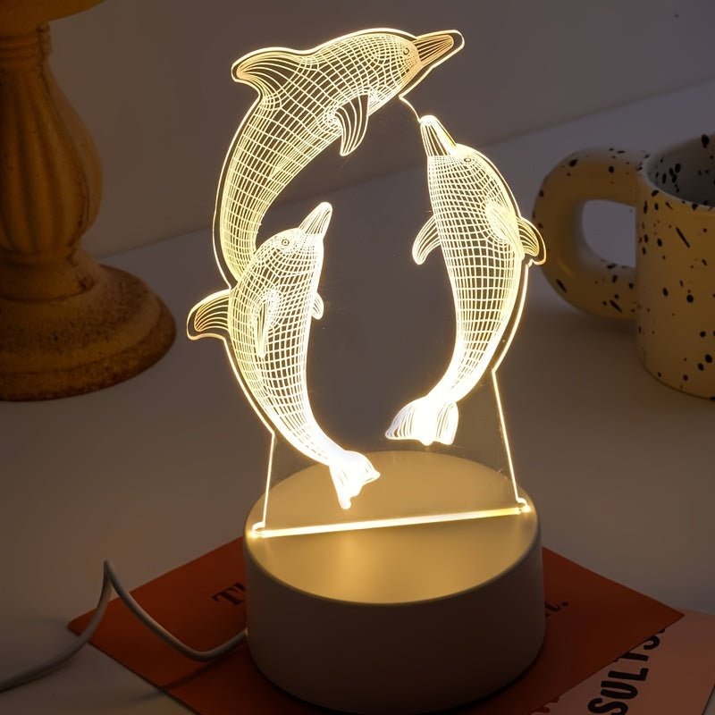 SeaeLume - Stilfuld 3D-illusionslampe med moderne geometrisk lyseffekt
