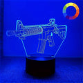 GunGlow - Moderne 3D LED-lampe med geometrisk optisk illusionsdesign