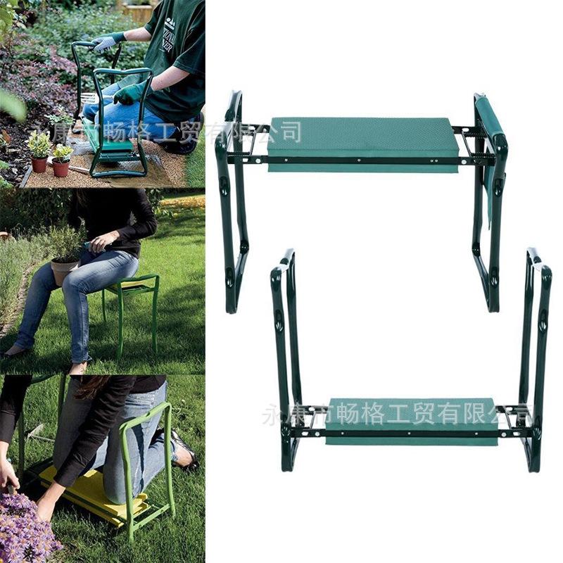 GardenEase – Sammenfoldeligt havesæde og knæler med værktøjsopbevaringspose