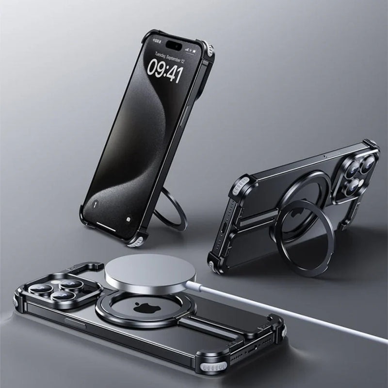 GripEase - Slankt smartphone-cover med 360° roterende holder for nemt greb