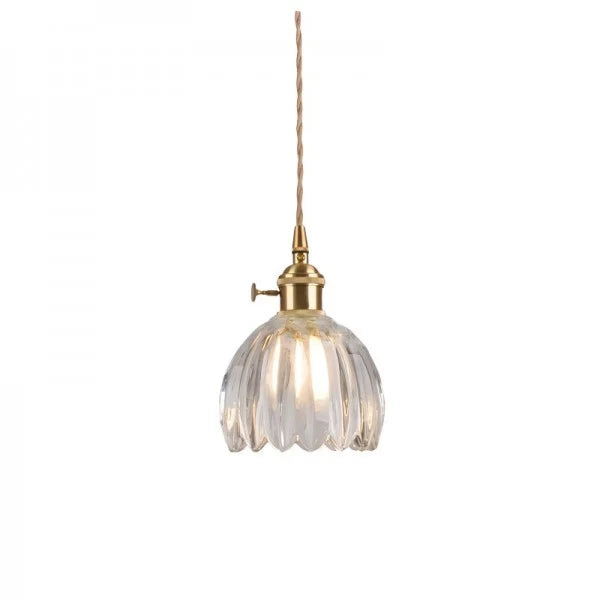 BlossomGlow - Elegant Retro Glas Blomster Pendel Light