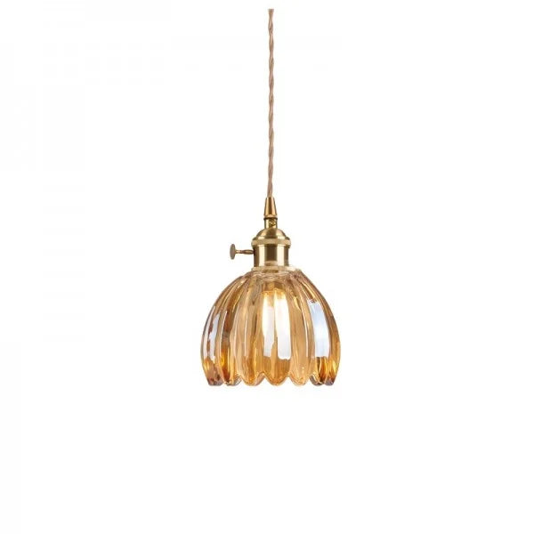 BlossomGlow - Elegant Retro Glas Blomster Pendel Light