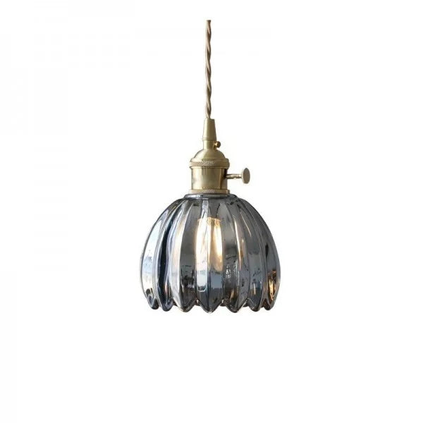 BlossomGlow - Elegant Retro Glas Blomster Pendel Light