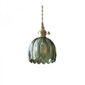 BlossomGlow - Elegant Retro Glas Blomster Pendel Light