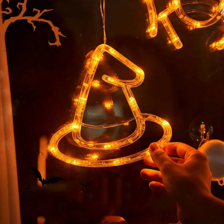 GlowFrights - Legende spøgelses- og flagermus-halloween-lyskæder til festlig udsmykning