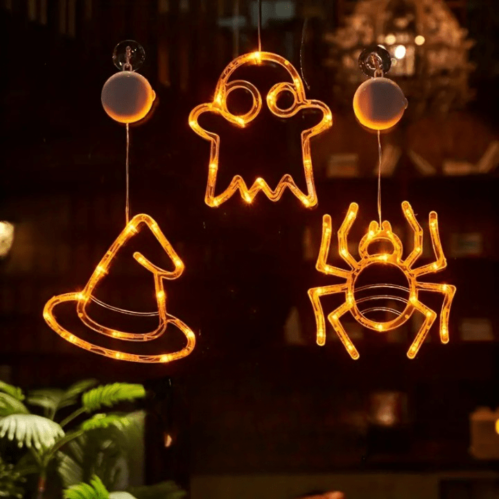 GlowFrights - Legende spøgelses- og flagermus-halloween-lyskæder til festlig udsmykning