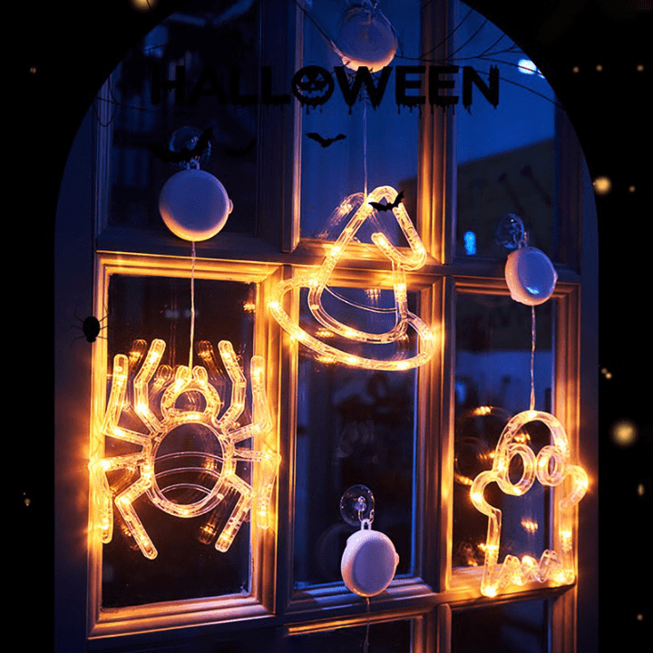 GlowFrights - Legende spøgelses- og flagermus-halloween-lyskæder til festlig udsmykning