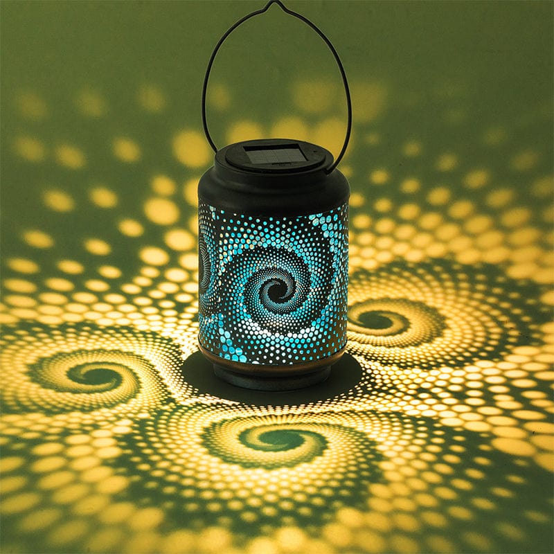 SolarAura – Stilfuld solcellelanterne med cylinderdesign og omgivende udendørsbelysning