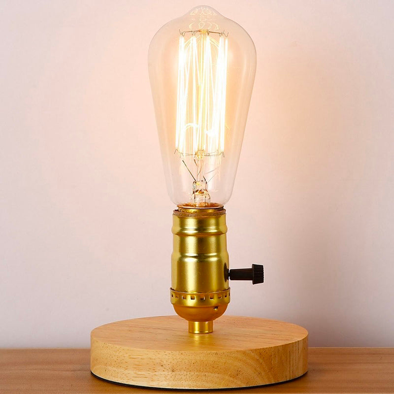 GlowNest – Natbordslampe med træfod og klassisk design