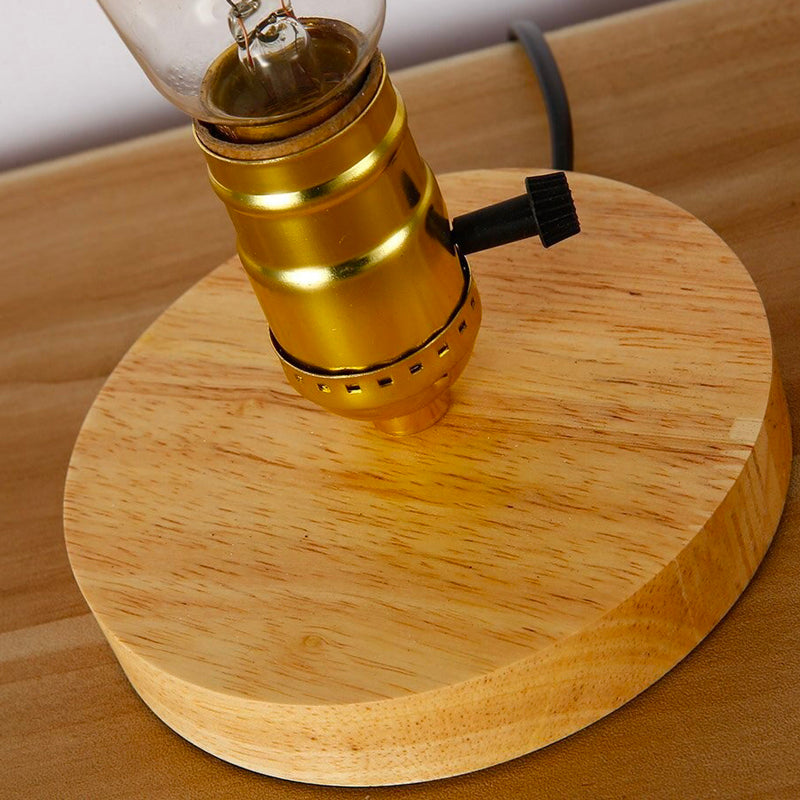GlowNest – Natbordslampe med træfod og klassisk design