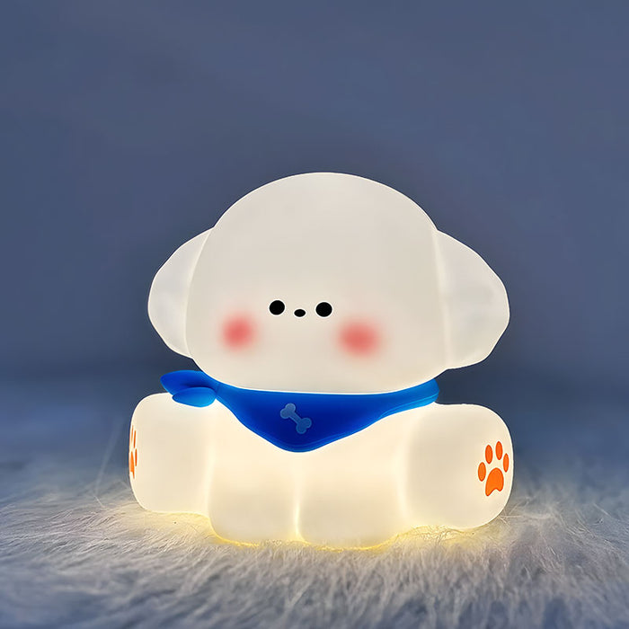 PawBeam - Sød hundeformet sengelampe med blødt LED-lys og kompakt design