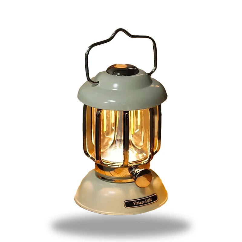 RetroGlow - LED-lampe i vintage lanterne-stil med justerbar lysstyrke