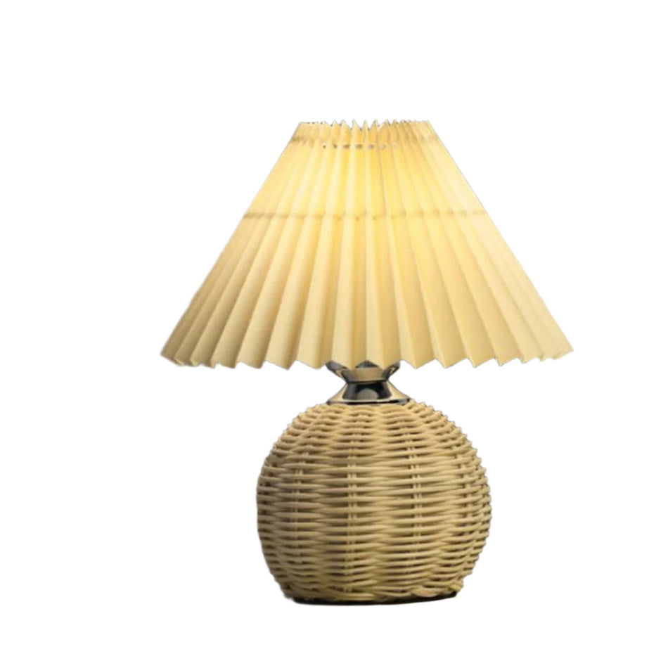 RattaGlow – Sammenklappelig rattan bordlampe med kompakt design