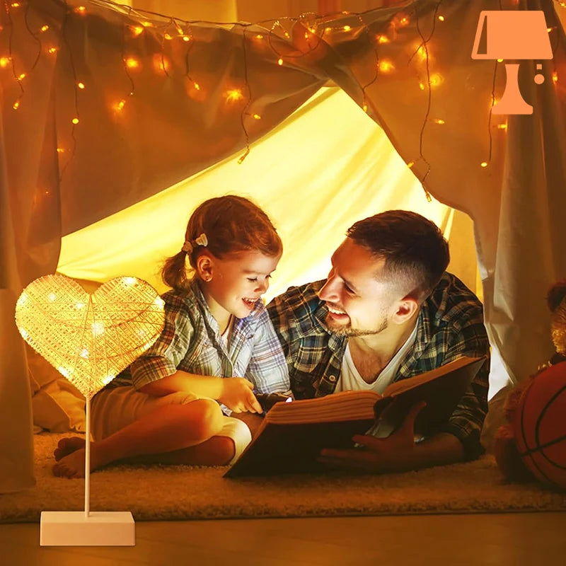 HeartGlow - Romantisk hjerteformet lampe med varmt og hyggeligt lys