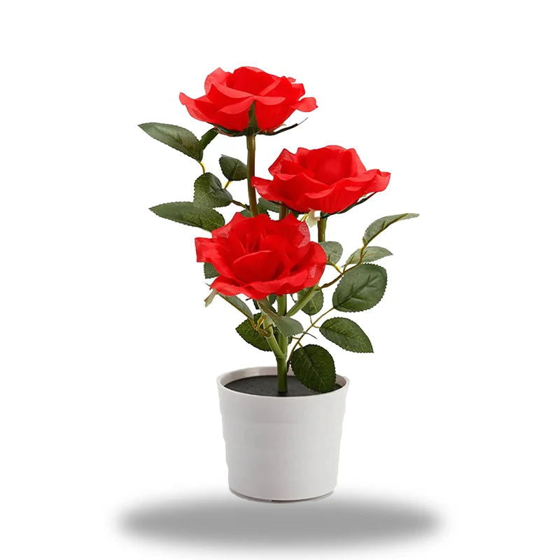 BloomGlow - Solcelledrevet urtepottelampe med blød LED-belysning til boligindretning