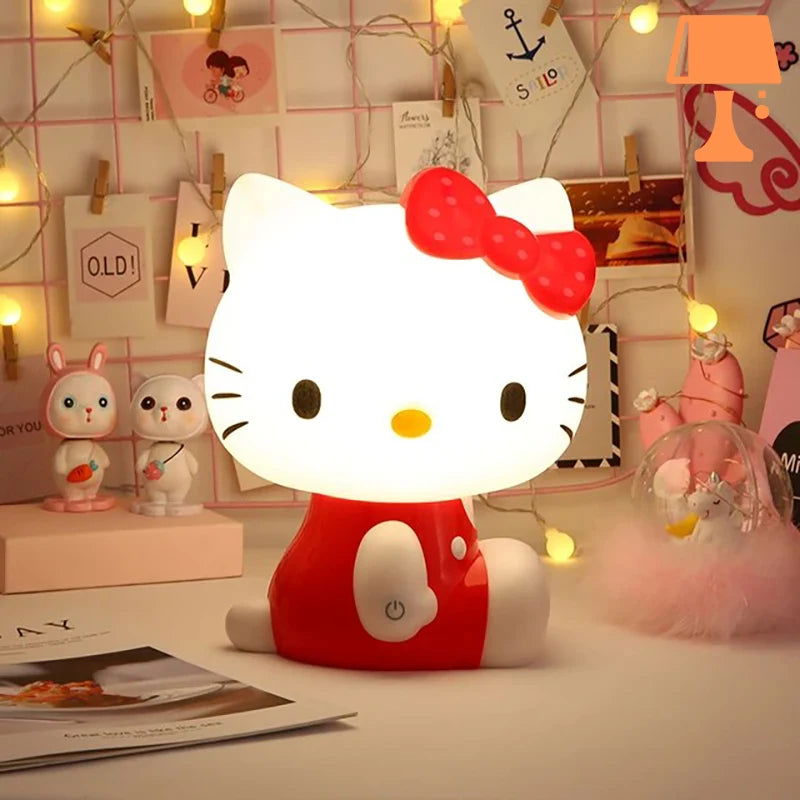 KittyGlow - Yndig hello kitty LED sengelampe med berøringskontrol og justerbar lysstyrke