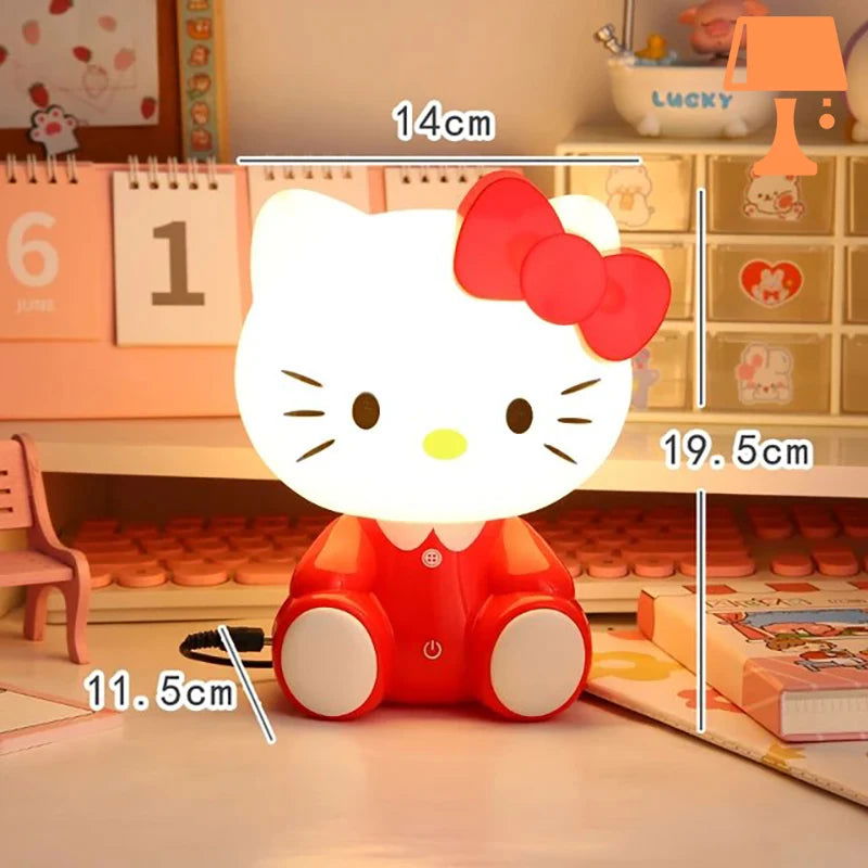 KittyGlow - Yndig hello kitty LED sengelampe med berøringskontrol og justerbar lysstyrke