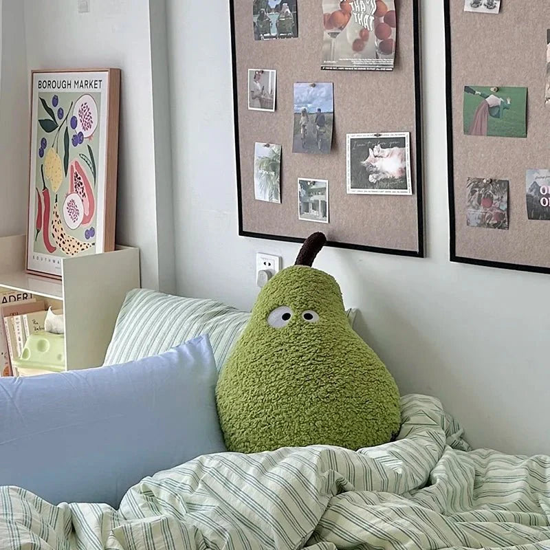 PlushNest – Stilfuld stor pæresofapude med afrundede kanter