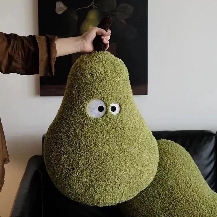 PlushNest – Stilfuld stor pæresofapude med afrundede kanter