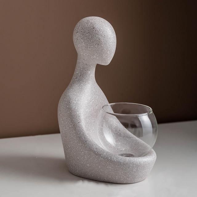 GlowRoot – Moderne klar vase med hydroponisk planteudstilling
