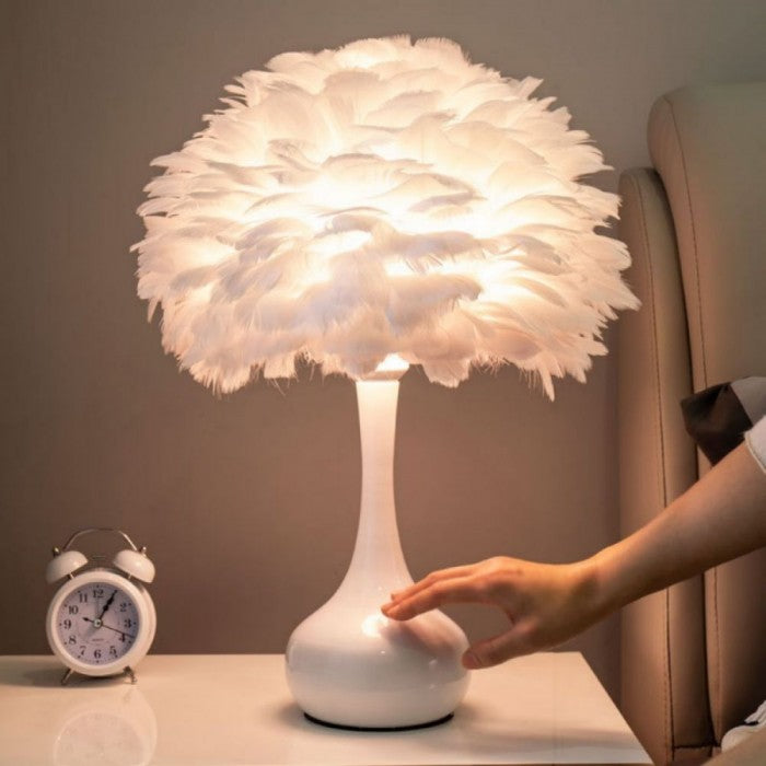 SoftAura - Natur Inspireret Træ Bordlampe for Hyggeligt Spaces