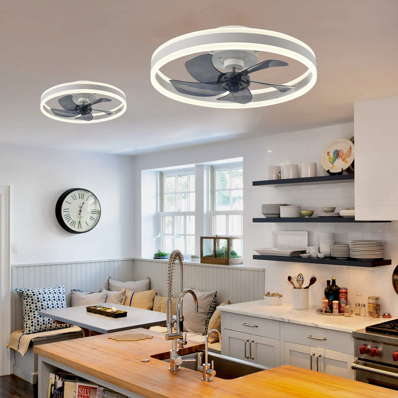 BreezeLux – Moderne loftsventilator med integreret LED-lys og fjernbetjening