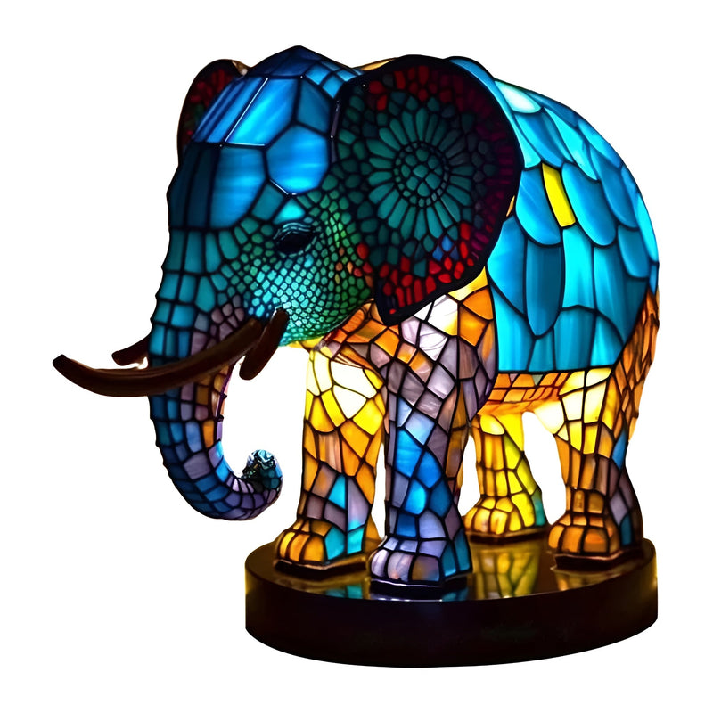 MythGlow – Bordlampe med dyremotiv, blødt lys og magisk design med drage eller elefant