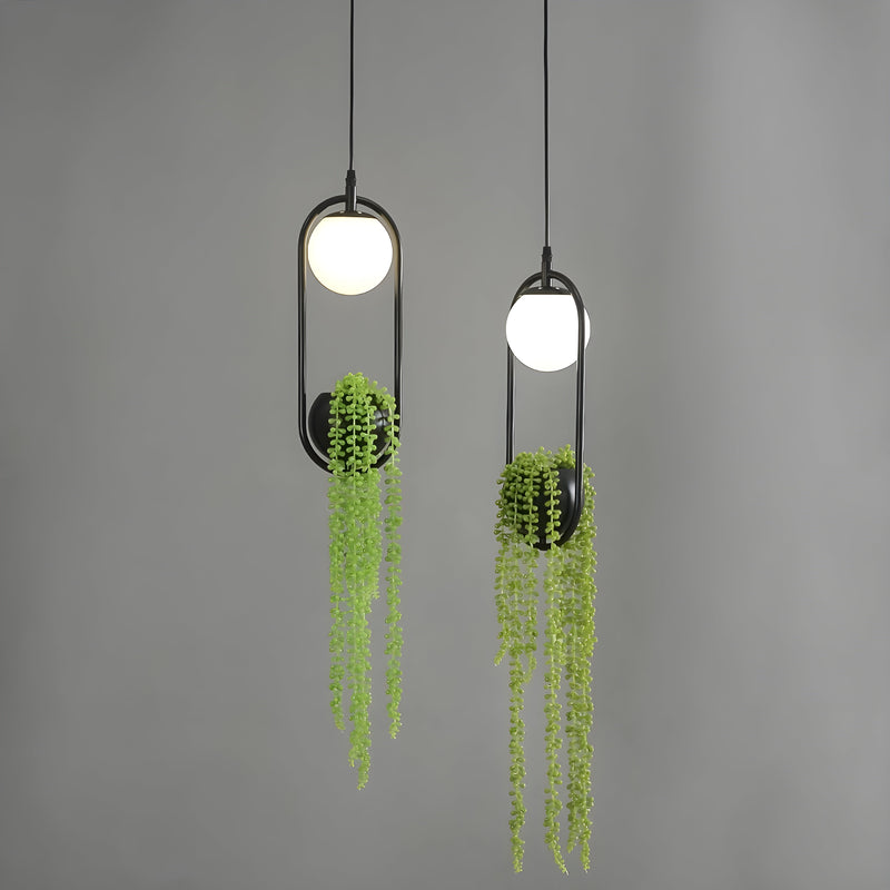 BotaniGlow - Nordisk LED-lampe med indbygget plantekasse for naturlig stemning