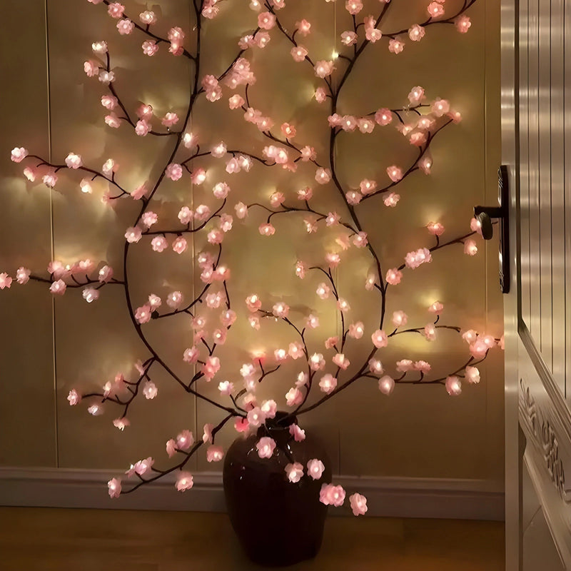 BlossomAura – USB kirsebærblomst LED-grenlampe til indendørs dekoration