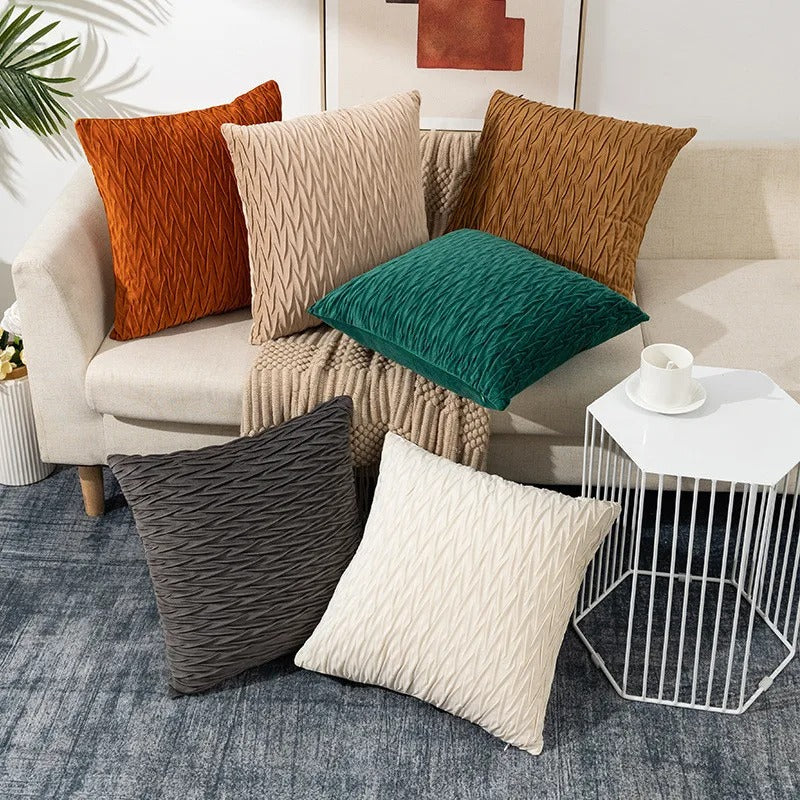 LuxeTexture – Dekorativt pudebetræk med teksturerede mønstre til elegante hjemmeaccenter