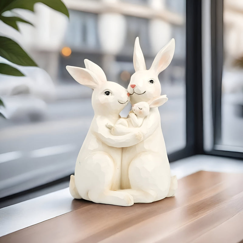 WillowWhisk – Håndlavet harpiksfigur af kanin til indendørs og haveudsmykning
