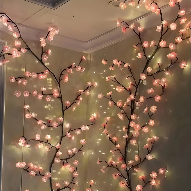 BlossomAura – USB kirsebærblomst LED-grenlampe til indendørs dekoration