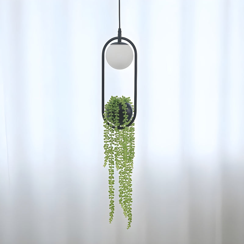 BotaniGlow - Nordisk LED-lampe med indbygget plantekasse for naturlig stemning