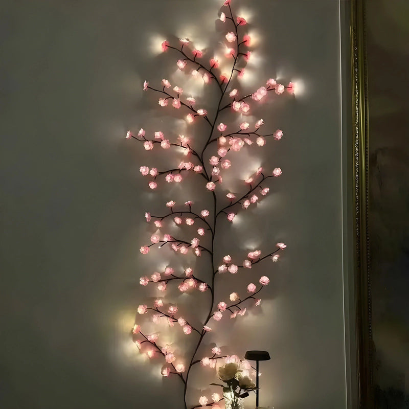 BlossomAura – USB kirsebærblomst LED-grenlampe til indendørs dekoration