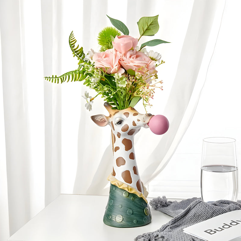 WhimsiWild - Dyreboblevase med kunstnerisk safari-inspireret form