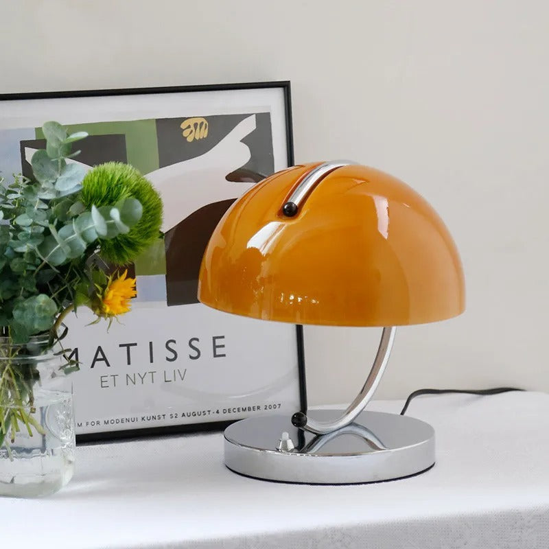 MushGlow - Elegant Skrivebordslampe i Glas Med Skandinavisk Inspiration