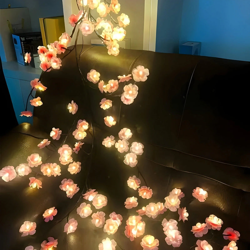 BlossomAura – USB kirsebærblomst LED-grenlampe til indendørs dekoration
