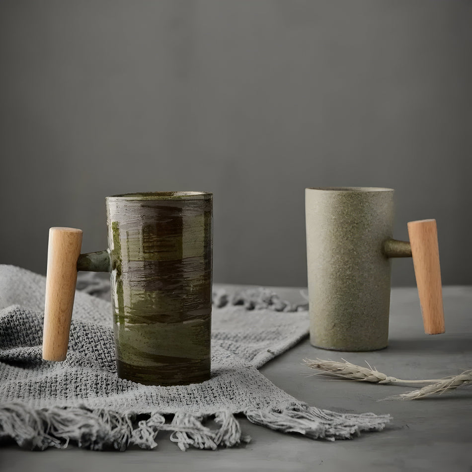 ZenSip – Japansk inspireret jordfarvet krus med håndlavet look
