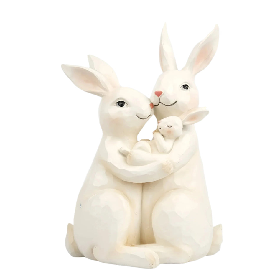 WillowWhisk – Håndlavet harpiksfigur af kanin til indendørs og haveudsmykning