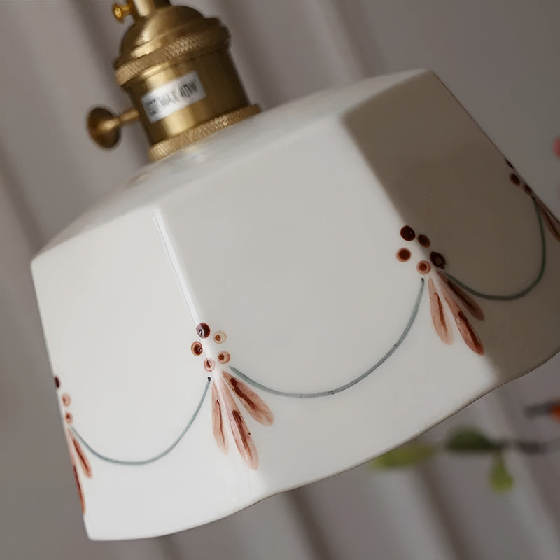 ZenAura - Elegant pendellampe med klassisk mønstret keramisk design