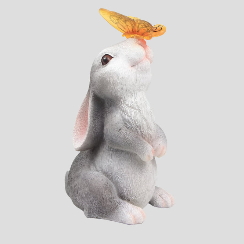 BunnyGlow – Solcelledrevet kaninstatue LED-lys til magisk udendørs stemning