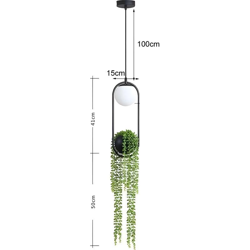 BotaniGlow - Nordisk LED-lampe med indbygget plantekasse for naturlig stemning