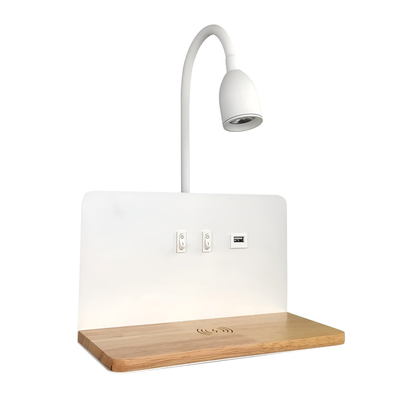 FlexCharge – LED bordlampe med justerbar belysning og opladningsmuligheder til to enheder